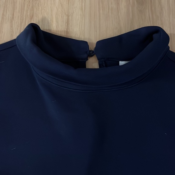 Navy New York & company high neck dress with pockets, size small - Picture 2 of 5